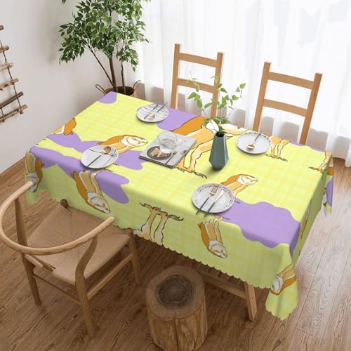 Dlxw Fleckenabweisende Tischdecke mit Eulenmotiv, für Picknicks, Küchen und Abendessen im Freien, 137,2 x 183,9 cm Dlxw Fleckenabweisende Tischdecke mit Eulenmotiv, für Picknicks, Küchen und Abendessen im Freien, 137,2 x 183,9 cm von DLXW