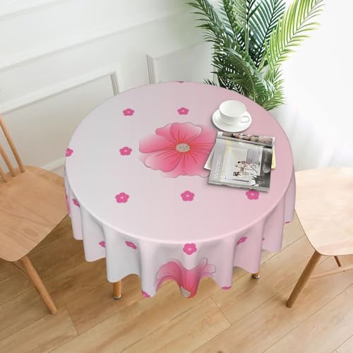 Dlxw Stilvolle runde Tischdecke mit wasserdichtem und knitterfreiem Muster-Design, geeignet für Innen- und Außenbereich, blühende Nelken Dlxw Stilvolle runde Tischdecke mit wasserdichtem und knitterfreiem Muster-Design, geeignet für Innen- und Außenbereich, blühende Nelken von DLXW