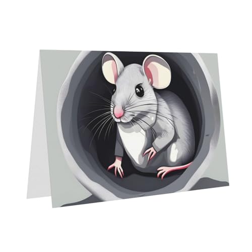 Geburtstagskarte Maus im Loch mit Umschlag - Premium-Stil, einzigartige Dekorationen, erhebende Wünsche! Geburtstagskarte Maus im Loch mit Umschlag - Premium-Stil, einzigartige Dekorationen, erhebende Wünsche! von DLXW