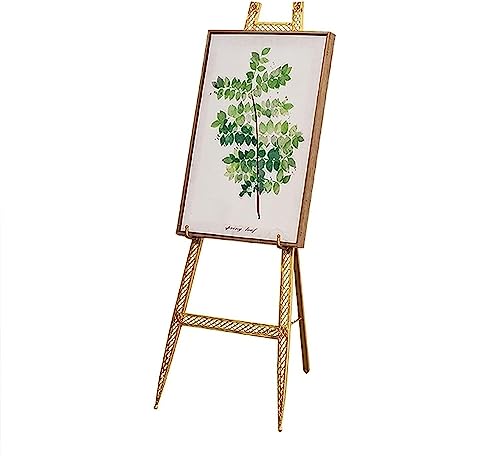 Eisen-Ölgemälde-Staffelei, Bodenständer, Fotorahmen, Posterständer, verstellbarer Fotohalter für Hochzeit, langlebig (Größe 150 cm) () von DLYZAYE