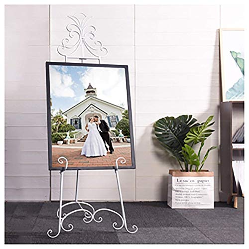 Eisenstaffelei, bodenstehend, Posterständer, verstellbare Kunst-Skizze, Zeichenstaffelei für Hochzeit, Werbung, Leinwand, Ausstellung (weiß) von DLYZAYE