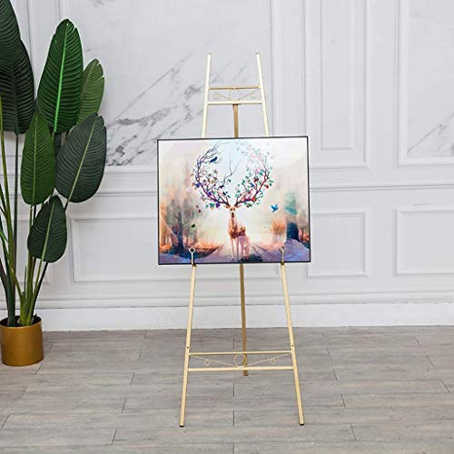 Staffelei für Maler, Künstler, Ausstellungsstaffelei, Zeichenbrett, Staffelei, Schmiedeeisen, Ölgemäldeständer, Bodenständer, Farbfliesenständer, klappbarer Posterständer, verstellbarer Wiesel (Farbe Staffelei für Maler, Künstler, Ausstellungsstaffelei, Zeichenbrett, Staffelei, Schmiedeeisen, Ölgemäldeständer, Bodenständer, Farbfliesenständer, klappbarer Posterständer, verstellbarer Wiesel (Farbe von DLYZAYE