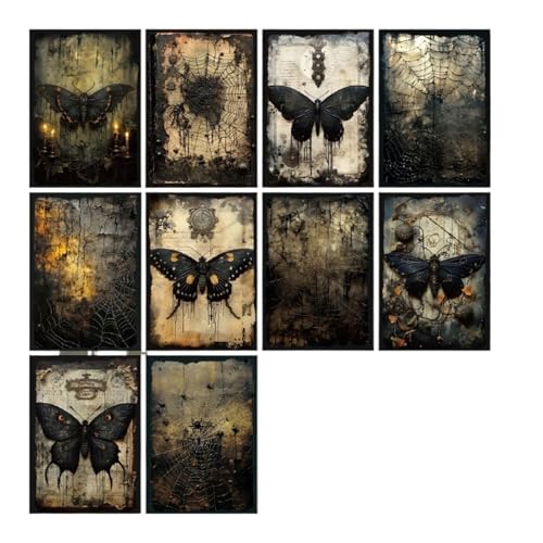 DLZFUDTY Sticker,Aufkleber 20 Stück Vintage Schloss Gebäude DIY Scrapbooking Dekoratives Hintergrundpapier for handgemachtes Junk Journal Bastelpapier(Butterfly) von DLZFUDTY