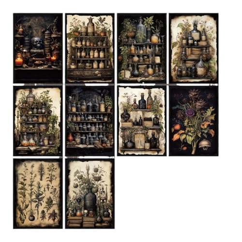 DLZFUDTY Sticker,Aufkleber 20 Stück Vintage Schloss Gebäude DIY Scrapbooking Dekoratives Hintergrundpapier for handgemachtes Junk Journal Bastelpapier(Cabinet) von DLZFUDTY
