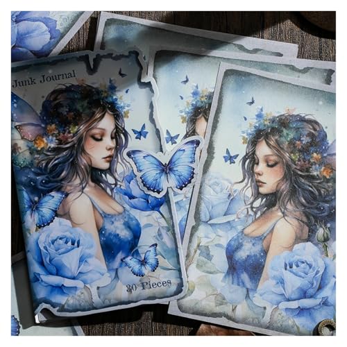 DLZFUDTY Sticker,Aufkleber 30 Teile/Beutel Materialien Pack Roaming Serie Retro Kunst Scrapbook DIY Materialien Dekoration, Dekorative Geschenk Karte Tagebuch(EXA2311231) von DLZFUDTY