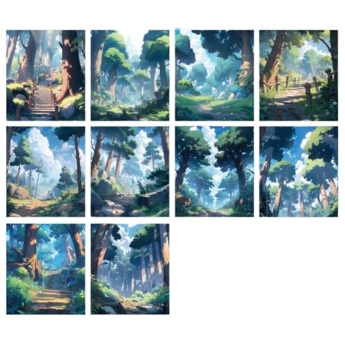 DLZFUDTY Sticker,Aufkleber 30 Teile/Paket Ästhetische Blumen Landschaft Materialien Papier DIY Scrapbooking Junk Journal Collage Fotoalbum Retro Hintergrund Papier(A) von DLZFUDTY