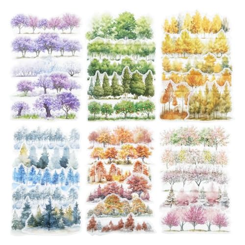 DLZFUDTY Sticker,Aufkleber Baum-Washi-Sticker-Set, 120 Stück, von der Natur inspirierte Wald-Sticker for Scrapbooking, Journaling, DIY-Bastelarbeiten und Künstlerbedarf DLZFUDTY Sticker,Aufkleber Baum-Washi-Sticker-Set, 120 Stück, von der Natur inspirierte Wald-Sticker for Scrapbooking, Journaling, DIY-Bastelarbeiten und Künstlerbedarf von DLZFUDTY
