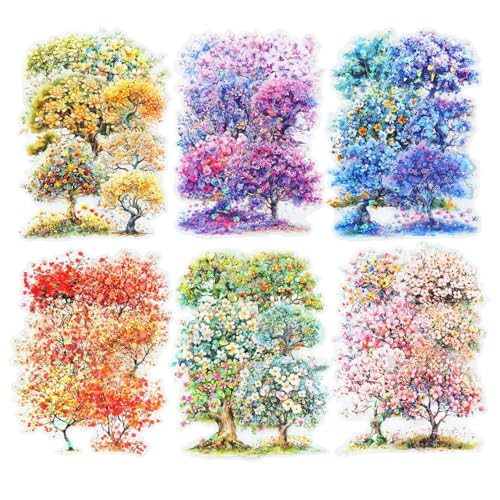 DLZFUDTY Sticker,Aufkleber Blumenbaum-Scrapbook-Aufkleber-Set, 60-teilig, holografische Ephemera for Scrapbooking, Junk Journaling, Basteln, DIY-Projekte, Tagebücher und Künstlerbedarf DLZFUDTY Sticker,Aufkleber Blumenbaum-Scrapbook-Aufkleber-Set, 60-teilig, holografische Ephemera for Scrapbooking, Junk Journaling, Basteln, DIY-Projekte, Tagebücher und Künstlerbedarf von DLZFUDTY