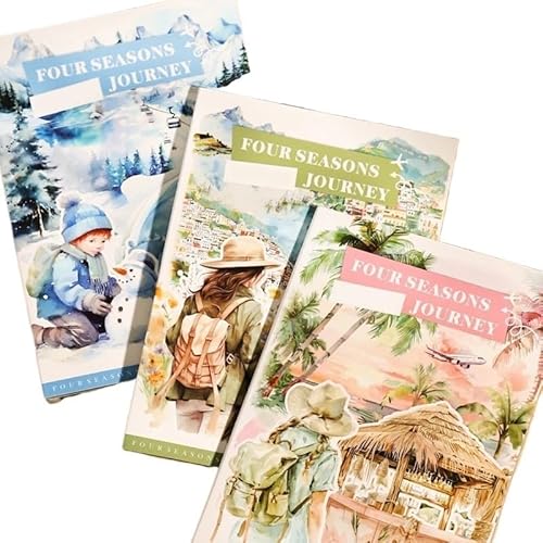 DLZFUDTY Sticker,Aufkleber Stickerbuch for Stanzen Mit Reisethema „Vier Jahreszeiten“, Scrapbook-Tagebuch, Wasserbecher-Dekorationsaufkleber DLZFUDTY Sticker,Aufkleber Stickerbuch for Stanzen Mit Reisethema „Vier Jahreszeiten“, Scrapbook-Tagebuch, Wasserbecher-Dekorationsaufkleber von DLZFUDTY