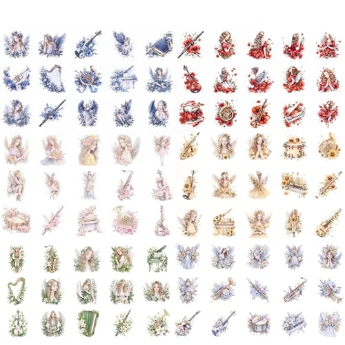 Sticker,Aufkleber 180 Stück Blumenmädchen-Themen-Aufkleber im 90er-Stil, Fantasie-Mädchen-Stimmenaufkleber, PET-Scrapbooking-Aufkleber for Erwachsene und Kinder for Junk-Tagebuch, Handyhülle, Wasserfl Sticker,Aufkleber 180 Stück Blumenmädchen-Themen-Aufkleber im 90er-Stil, Fantasie-Mädchen-Stimmenaufkleber, PET-Scrapbooking-Aufkleber for Erwachsene und Kinder for Junk-Tagebuch, Handyhülle, Wasserfl von DLZFUDTY