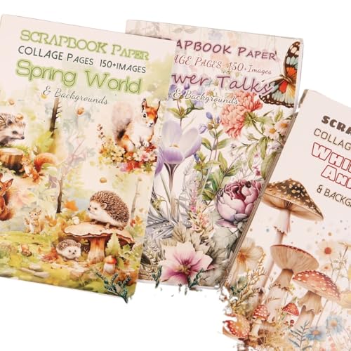 Sticker,Aufkleber Nicht Selbstklebendes, Zuschneidbares Buch „Pilzewald“ Mit 2 Punktaufklebern, For Kunsthandwerk, Scrapbooking-Zubehör von DLZFUDTY