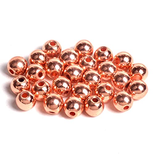 DLZHZDIH Roségold/Gold Silber/Gold Runde Hämatitperlen Naturstein 3;10mm Lose Perlen Schmuck Armband, Halskette DIY Zubehör - ZOUCUNXIYIN (Color : CTA03 Rose Gold, Size : 8MM 25PCS) von DLZHZDIH