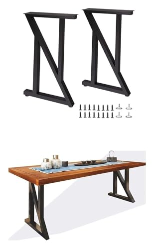 DMBBSAPBSH Tischkufen,Tischbeine Metall,Tischbeine aus Stahl, Ersatzfüße for Möbelbeine – Tischbeine aus Metall – Tischbeine aus Eisenmaterial, Konsolentischbein(Black) von DMBBSAPBSH