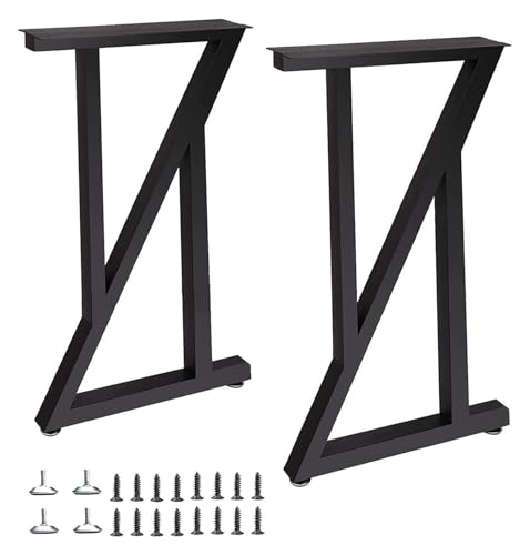 DMBBSAPBSH Tischkufen,Tischbeine Metall,Tischbeine aus Stahl, Möbelbeine - Schreibtischbeine, Tischbeine aus Metall, verstellbare Esstischbeine for Couchtischmöbel, Konsolentischbeine(Black) von DMBBSAPBSH