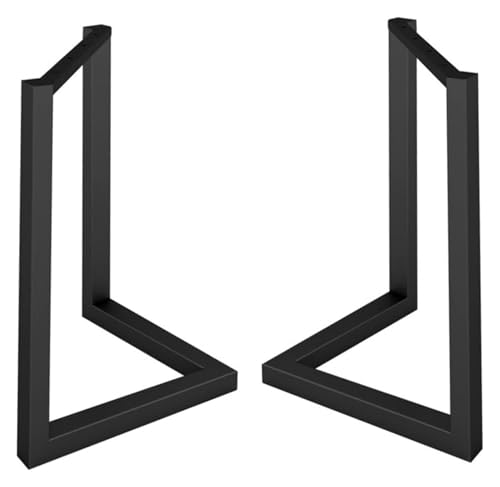 DMBBSAPBSH Tischkufen,Tischbeine Metall,Tischbeine aus Stahl, Tischbeine Ersatz Hochleistungs-Vierkantrohr-Schreibtischbeine Möbelbeine for Couchtisch, Esstisch(Black,60 * 68cm) von DMBBSAPBSH