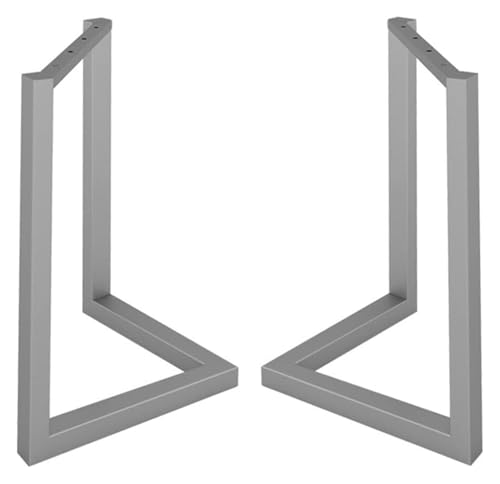 DMBBSAPBSH Tischkufen,Tischbeine Metall,Tischbeine aus Stahl, Tischbeine Ersatz Hochleistungs-Vierkantrohr-Schreibtischbeine Möbelbeine for Couchtisch, Esstisch(Silver,40 * 68cm) von DMBBSAPBSH