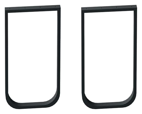 DMBBSAPBSH Tischkufen,Tischbeine Metall,Tischbeine aus Stahl, Tischbeine aus Metall – Möbelbeine, Schreibtischbeine, Hochleistungs-Tischbeine, industrielle Tischbeine aus Metall(Black,42 * 50cm) von DMBBSAPBSH
