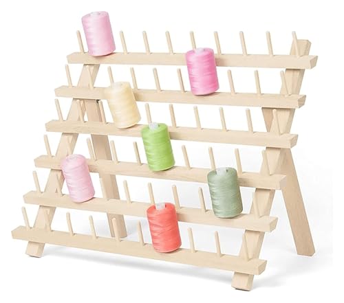 Garnrollenhalter aus Holz, Spulenständer aus Holz, An der Wand befestigter Fadenhalter for Nähen und Sticken von Garnen mit hängendem Faden-Organizer von DMBBSAPBSH