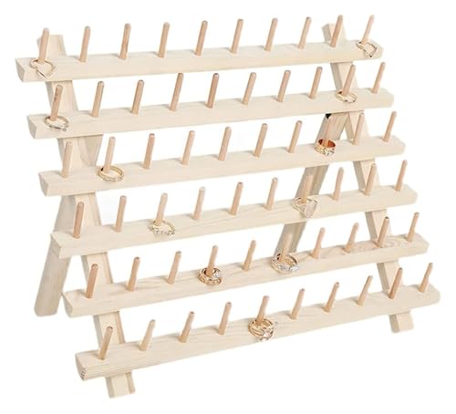 Garnrollenhalter aus Holz, Spulenständer aus Holz, Näh- und Stickgarnständer und Organizer-Garnständer for Nähen mit Aufhängehaken Garnrollenhalter aus Holz, Spulenständer aus Holz, Näh- und Stickgarnständer und Organizer-Garnständer for Nähen mit Aufhängehaken von DMBBSAPBSH