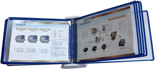 Wandordner, Wanddisplay aus Metall, Aktenordner für den Schreibtisch: Schreibtisch-Referenz-Organizer, Wand-Menü-Display, Schreibtischaufsteller (blau) von DMBBSAPBSH