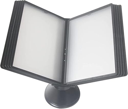 Wandordner aus Metall, Aktenordner für den Schreibtisch, 10 Paneele, verstellbarer Aktenordner, für Büro, Präsentation und Aufbewahrung von Dokumenten, A4 (schwarz) von DMBBSAPBSH