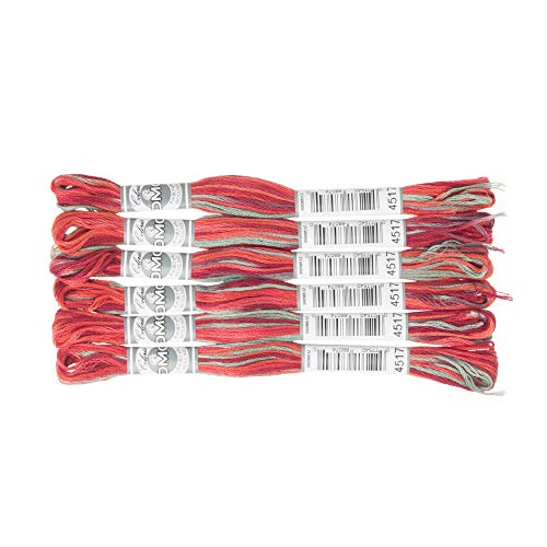 DMC 517-4517 Sticktwist, Cotton, 4517 Rot/Grün, 8 m, 48 meter von DMC