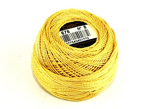 DMC 676 Perlgarn, Baumwolle, Größe 8, 10 g Knäuel DMC 676 Perlgarn, Baumwolle, Größe 8, 10 g Knäuel von DMC