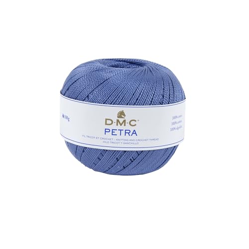 DMC Petra Garn, 100% Baumwolle, Blau, Größe 5 von DMC