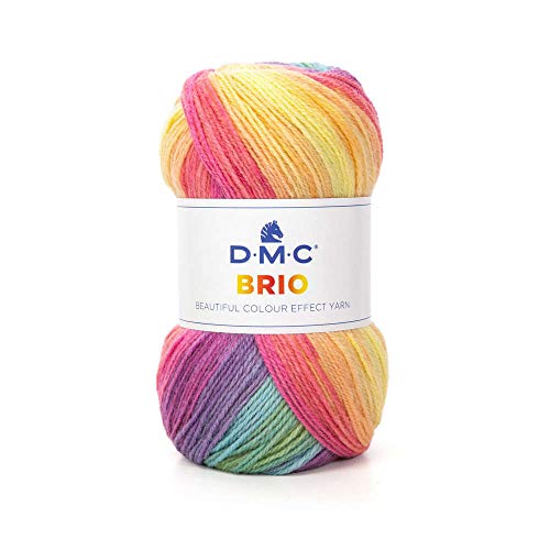 DMC - BRIO, ideal für die Herstellung von Kleidungsstücken - Stricknadel Nr. 4-80% Acryl und 20% Wolle | 100 Gr, 345 m, 18 Farben von DMC
