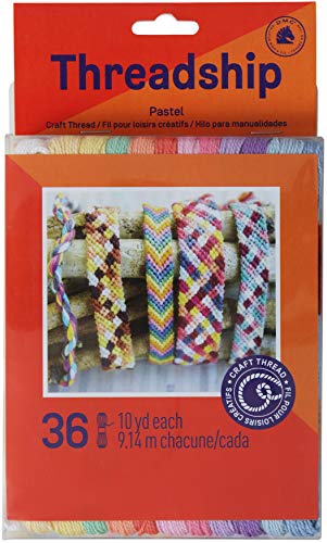 DMC - Bastelgarn x 36 - Pastellfarben, einfädige Stränge | Garn zum Sticken/Kreuzstich, Stricken, Freundschaftsbändchen und Nähen von DMC