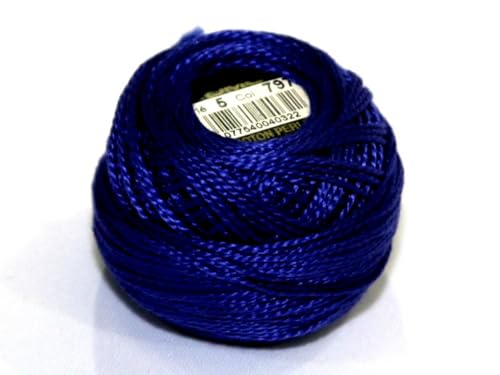 DMC Baumwoll-Perlgarn, Größe 5, 797, 10-g-Knäuel DMC Baumwoll-Perlgarn, Größe 5, 797, 10-g-Knäuel von DMC