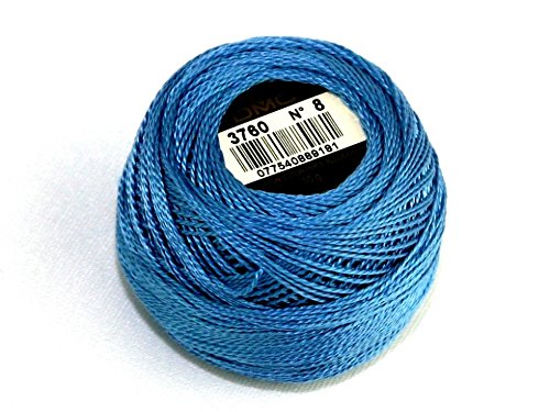 DMC Baumwoll-Perlgarn, Größe 8, 3760, 10-g-Knäuel von DMC