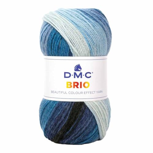 DMC Brio Wolle mit Farbverlauf | Farbverlaufswolle zum Stricken und Häkeln | buntes Strickgarn | 100g Häkelwolle Strickwolle | Handstrickgarn Nadelstärke 4 mm (402) von DMC