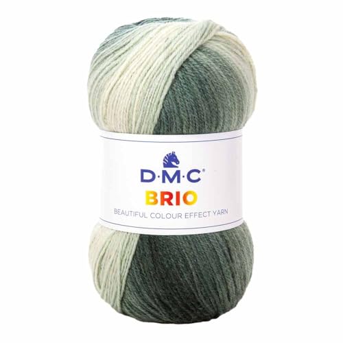 DMC Brio Wolle mit Farbverlauf grau | Farbverlaufswolle zum Stricken und Häkeln | buntes Strickgarn | 100g Häkelwolle Strickwolle | Handstrickgarn Nadelstärke 4 mm (403) von DMC