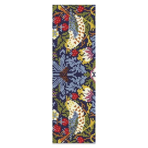 DMC - Der Erdbeerdieb von William Morris, V&A Lesezeichen Kreuzstichset Niveau fortgeschritten DMC - Der Erdbeerdieb von William Morris, V&A Lesezeichen Kreuzstichset Niveau fortgeschritten von DMC