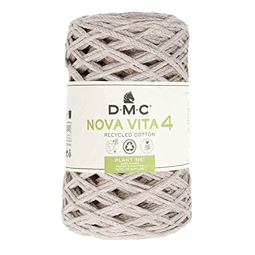 DMC - Eco Vita 4 | Recyceltes Baumwollgarn - mit Pflanzen-Etikett | 250 g - 200 m - 12 Farben von DMC