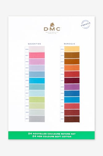 DMC - Farbkarte mit 24 neuen Farben aus Baumwollgarn, matt DMC - Farbkarte mit 24 neuen Farben aus Baumwollgarn, matt von DMC