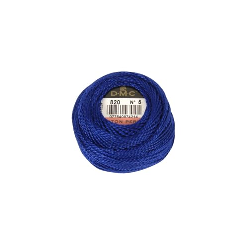 DMC Garn Baumwolle Perlenbesetzt Mittel N5 Pel. 10g Farben 820 von DMC