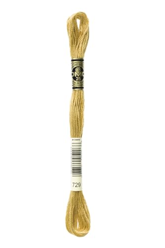 DMC Gold Concept Mouliné-Garn, 8 m, Farbe 729, Stickerei von DMC
