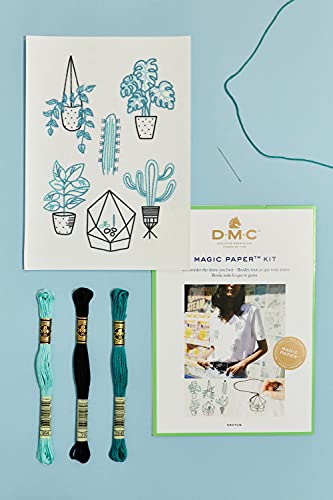 DMC - Magic Paper Cactus Collection Set in traditioneller Stickerei | Enthält 1 Magisches Blatt A5, Faden, Nadel und Erklärungen – Einfache und schnelle Anpassung DMC - Magic Paper Cactus Collection Set in traditioneller Stickerei | Enthält 1 Magisches Blatt A5, Faden, Nadel und Erklärungen – Einfache und schnelle Anpassung von DMC
