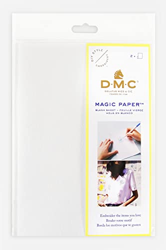 DMC - Magic Paper - Paket mit 2 Blättern A5, selbstklebend und wasserlöslich - Traditionelle Stickerei von DMC