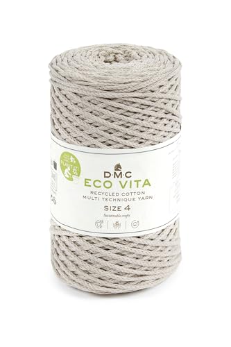 DMC - Eco Vita 4 | Recyceltes Baumwollgarn - mit Pflanzen-Etikett | 250 g - 200 m - 12 Farben von DMC