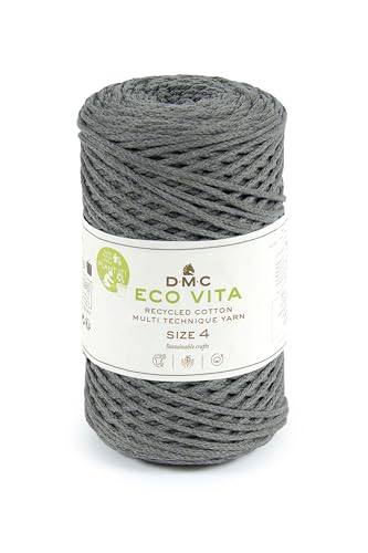 DMC - Eco Vita 4 | Recyceltes Baumwollgarn - mit Pflanzen-Etikett | 250 g - 200 m - 12 Farben von DMC