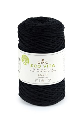 DMC - Eco Vita 4 | Recyceltes Baumwollgarn - mit Pflanzen-Etikett | 250 g - 200 m - 12 Farben von DMC