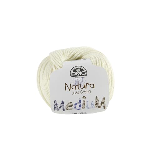 DMC - Natura Medium - 100% Baumwolle | Für die Herstellung von Heimtextilien und Kleidungen | 50 g - 75 m - 27 Farben von DMC