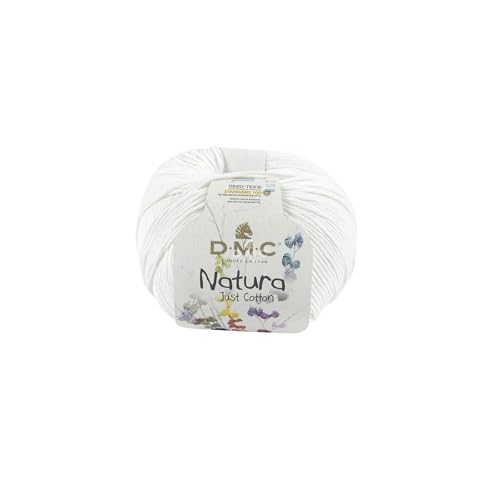 DMC Natura Just Baumwolle Garn 50 g, 155 Meter Länge, N002 Weiss von DMC