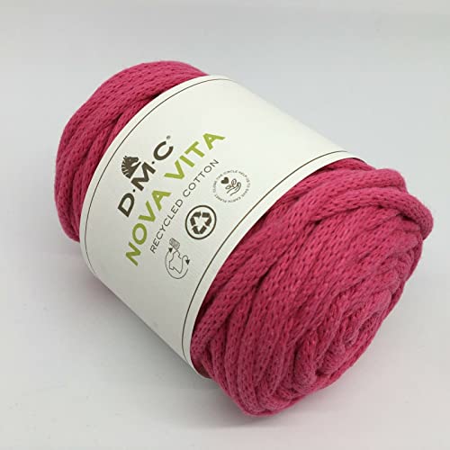 DMC - Eco Vita 12 | Recyceltes Baumwollgarn, Schlauchgarn mit einer Dicke von 4 mm | 250 g - 55 m - 24 Farben von DMC