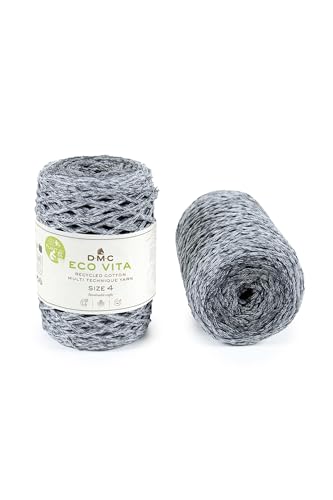 DMC - Eco Vita 4 Multico | Recyceltes Baumwollgarn - mit Pflanzen-Etikett | 250 g - 200 m - 6 Farben von DMC