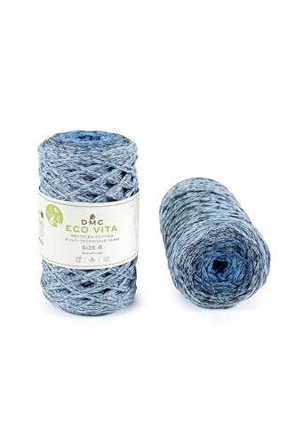 DMC - Eco Vita 4 Multico | Recyceltes Baumwollgarn - mit Pflanzen-Etikett | 250 g - 200 m - 6 Farben von DMC