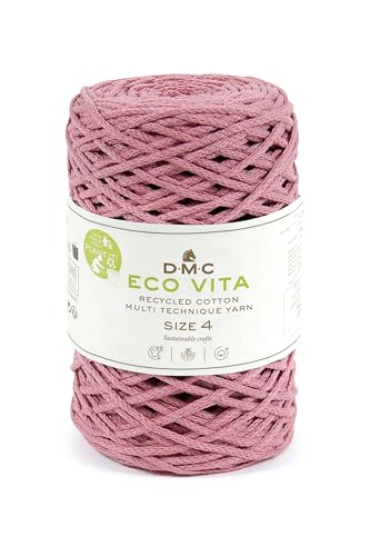 DMC - Eco Vita 4 | Recyceltes Baumwollgarn - mit Pflanzen-Etikett | 250 g - 200 m - 12 Farben von DMC